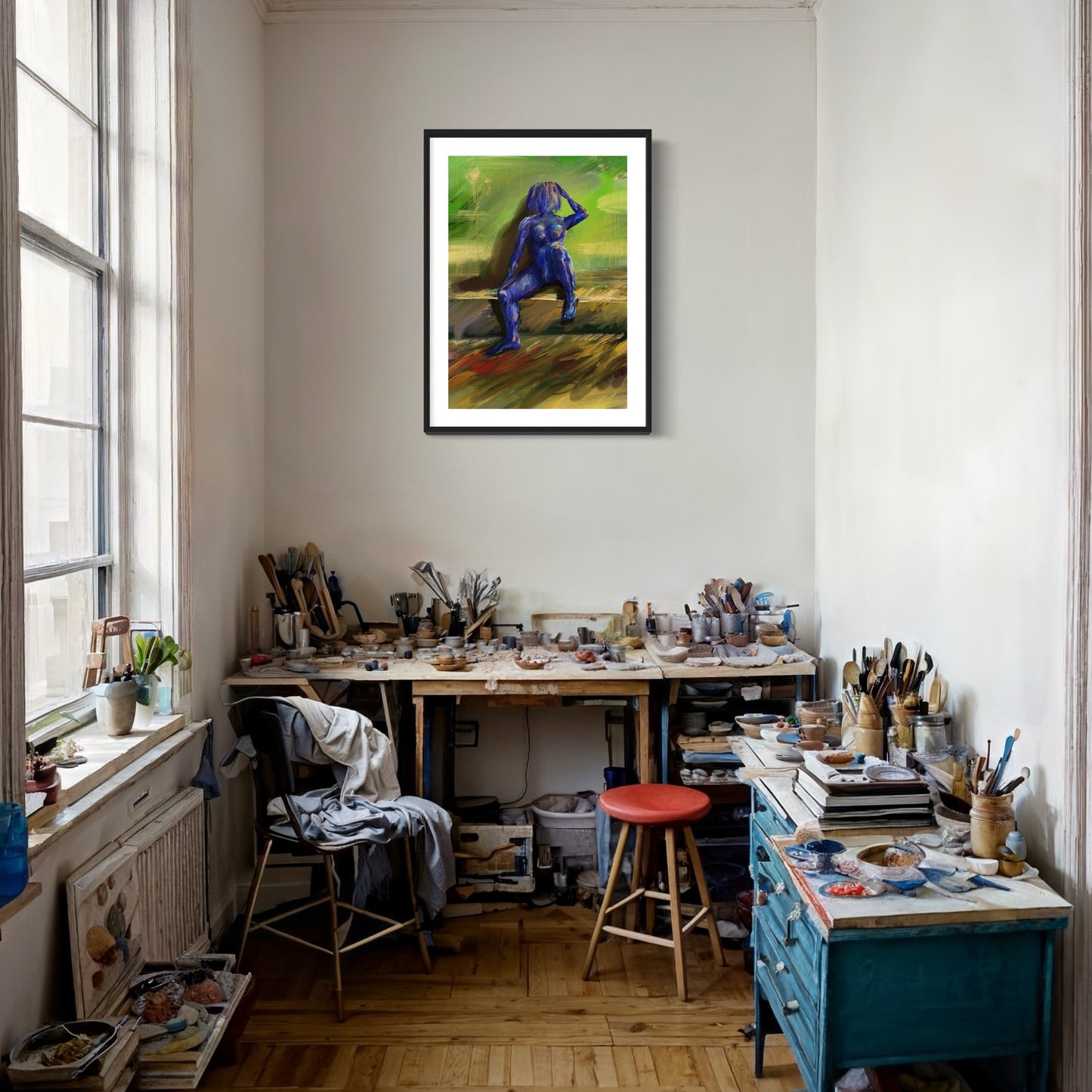 Serie: Mujeres en Azul - Como estoy Mirandote