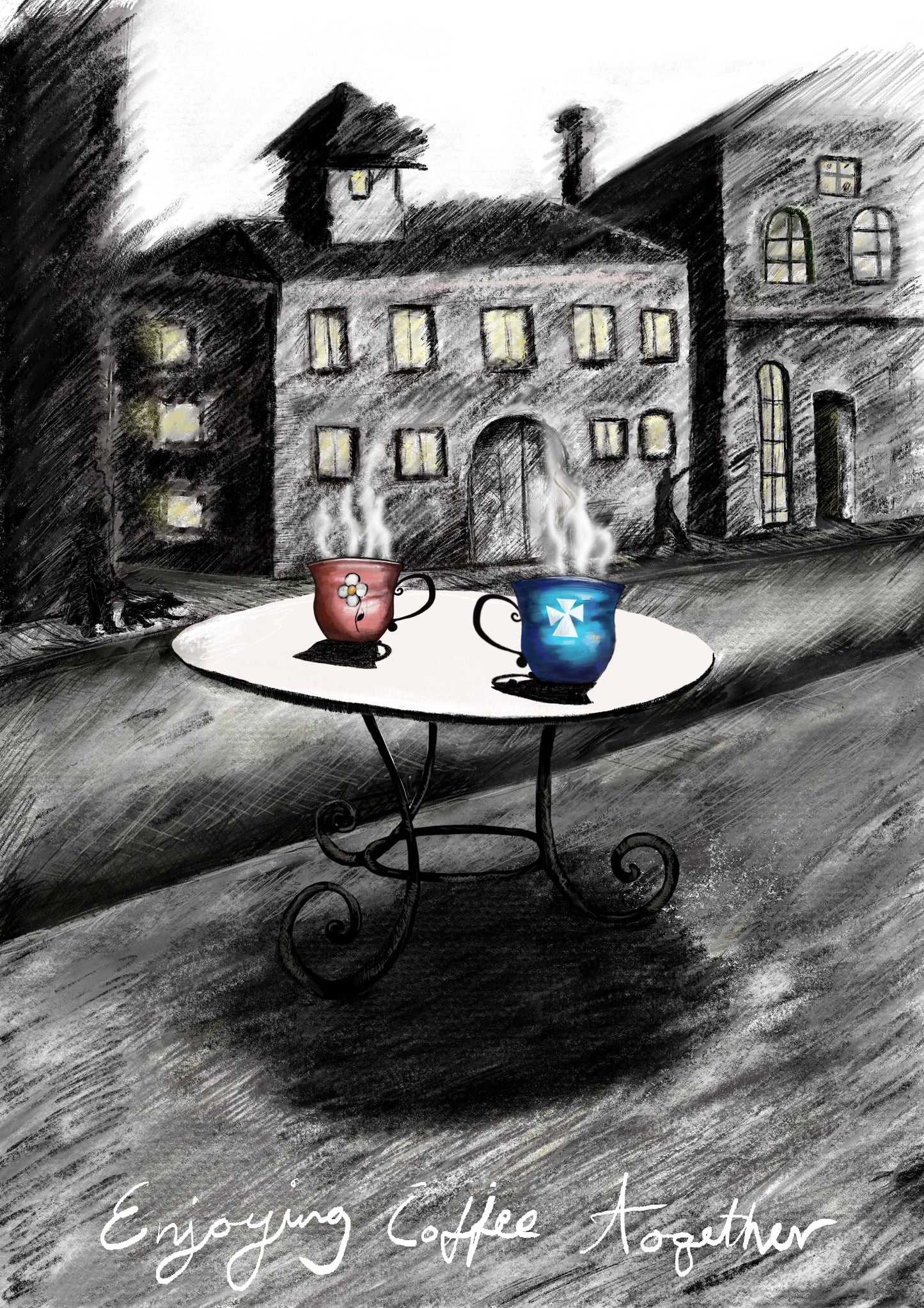 Enjoying Coffee Together