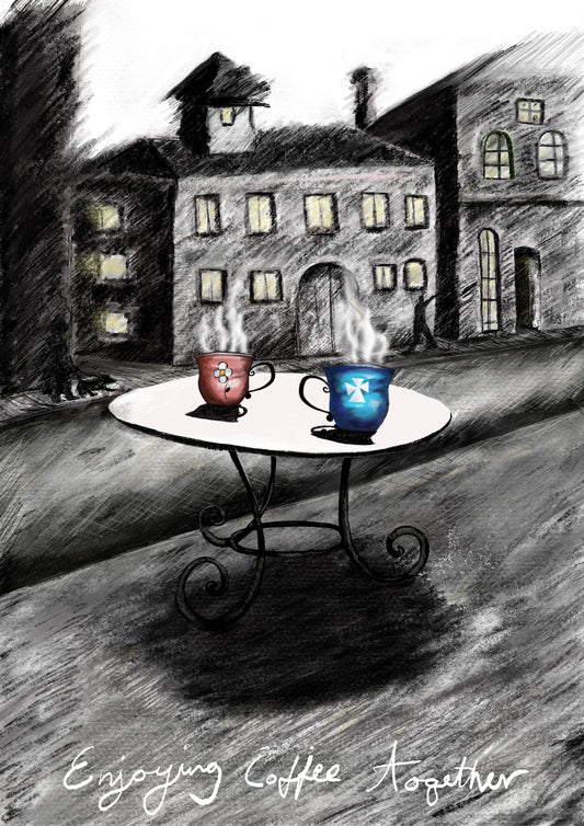 Enjoying Coffee Together